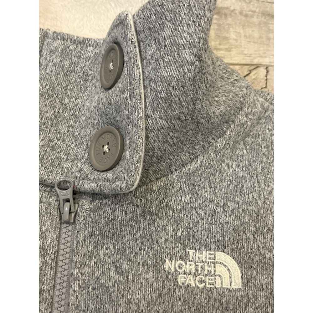 The North Face Womens Gray Fleece‎ Lined Collar Jacket Size S